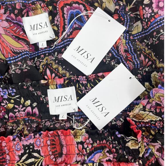 MISA Los Angelos Siena Top Marion Skirt Matching Set Flora Valentina Size L - Picture 12 of 12